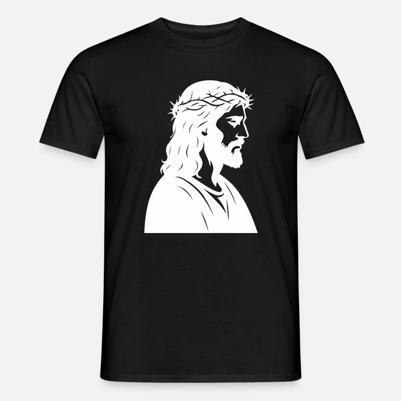Jesus Christus Silhouette - Männer T-Shirt - Schwarz