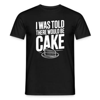 I Was Told There Would Be Cake - Men's T-Shirt - black - Front - AI Model Male 178 light (178cm)