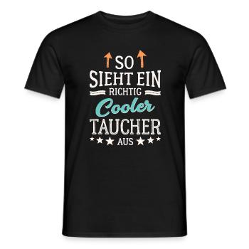 So sieht ein richtig cooler Taucher aus - Männer T-Shirt - Schwarz - Vorne - AI Model Male 178 light (178cm)