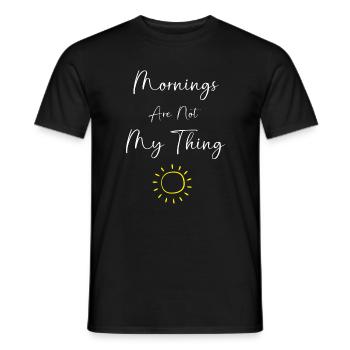 Late risers Monday morning morning grouches - Men's T-Shirt - black - Front - AI Model Male 178 light (178cm)