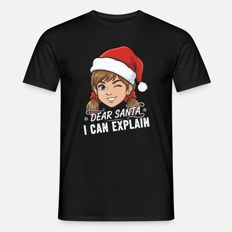 Dear Santa I Can Explain - Men’s T-shirt - black