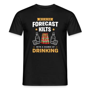 Schottenrock Schottland Ecosse Kilt - T-shirt homme - noir - Devant - AI Model Male 178 light (178cm)