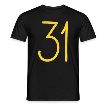 31 - T-shirt homme - noir - Devant - AI Model Male 178 light (178cm)