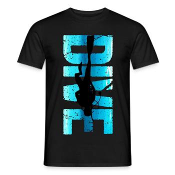 Diver Design Retro Dive Outfit Gift - Men's T-Shirt - black - Front - AI Model Male 178 light (178cm)