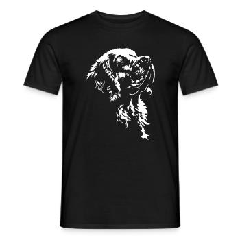 Clumber Spaniel Silhouette Chien Wilsigns - T-shirt homme - noir - Devant - AI Model Male 178 light (178cm)