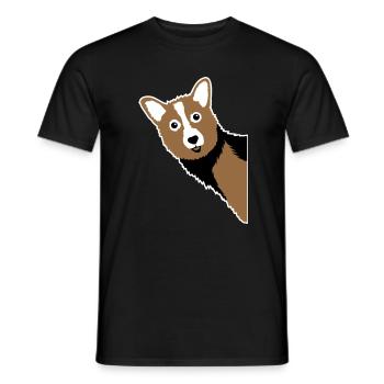 Corgi-Kuckuck – Perfekte für jeden Hundebesitzer - Männer T-Shirt - Schwarz - Vorne - AI Model Male 178 light (178cm)