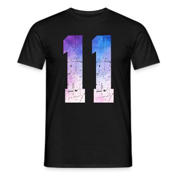 Issue 11 – 11th Anniversary Gift - Men's T-Shirt - black - Front - AI Model Male 178 light (178cm)