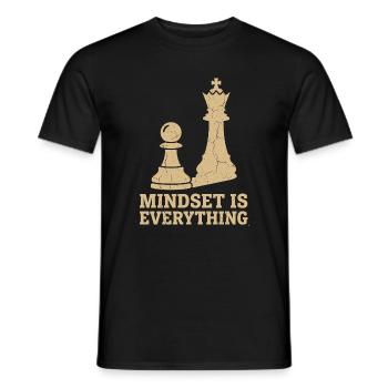 Mindset Is Everything – Chess Strategy Design - Männer T-Shirt - Schwarz - Vorne - AI Model Male 178 light (178cm)