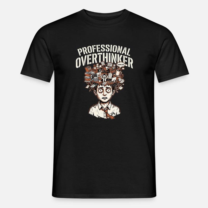 Professional Overthinker - Männer T-Shirt - Schwarz