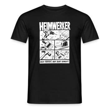 Heimwerker Nicht Perfekt Aber Selbstgemacht - Männer T-Shirt - Schwarz - Vorne - AI Model Male 178 light (178cm)
