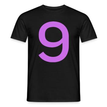 9 - Men's T-Shirt - black - Front - AI Model Male 178 light (178cm)