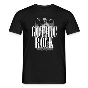 Gotischer Rock mit Engels-Design-Typografie - Männer T-Shirt - Schwarz - Vorne - AI Model Male 178 light (178cm)