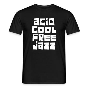 Logo musical Acid Cool Free Jazz - T-shirt homme - noir - Devant - AI Model Male 178 light (178cm)