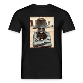 Détective au chapeau en bronze - T-shirt homme - noir - Devant - AI Model Male 178 light (178cm)