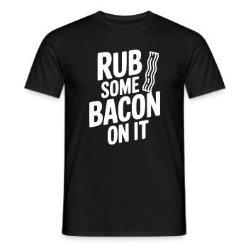 Reib etwas Speck darauf - Männer T-Shirt - Schwarz - Vorne - AI Model Male 178 light (178cm)