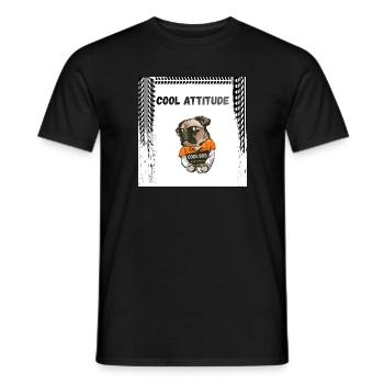Dog  - T-shirt homme - noir - Devant - AI Model Male 178 light (178cm)