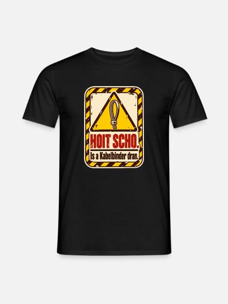 Hoit scho Kabelbinder - Männer T-Shirt - Schwarz