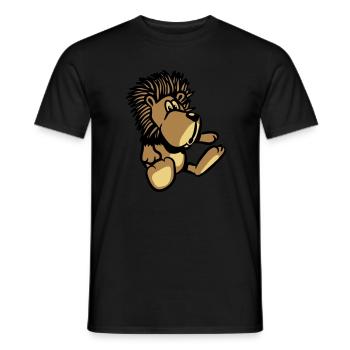Enfant bébé animaux peluche Lion Toys - T-shirt homme - noir - Devant - AI Model Male 178 light (178cm)