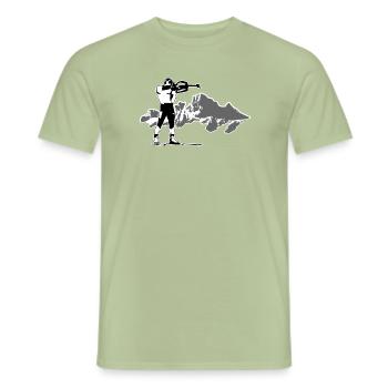 Biathlon - Männer T-Shirt - Sage - Vorne - AI Model Male 178 light (178cm)