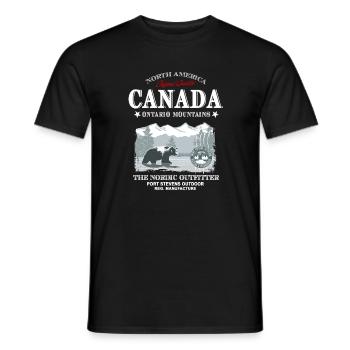 Canada - Grizzly Bear - Männer T-Shirt - Schwarz - Vorne - AI Model Male 178 light (178cm)