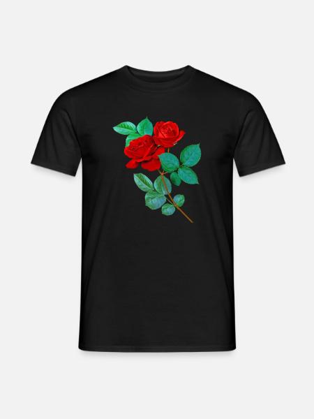 Roses rouges - T-shirt homme - noir