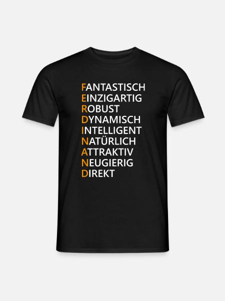 Ferdinand Name Geschenk - Männer T-Shirt - Schwarz
