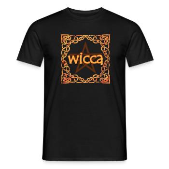 keltischer rahmen wicca e 118 - Männer T-Shirt - Schwarz - Vorne - AI Model Male 178 light (178cm)