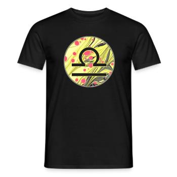 waage e 114 - Männer T-Shirt - Schwarz - Vorne - AI Model Male 178 light (178cm)