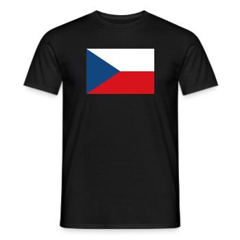 République tchèque - T-shirt homme - noir - Devant - AI Model Male 178 light (178cm)