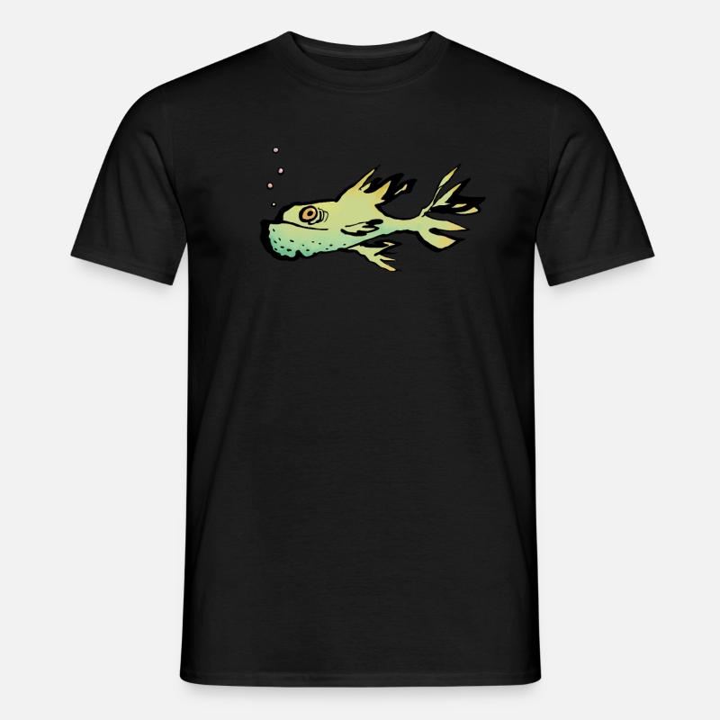 Fisch - Männer T-Shirt - Schwarz