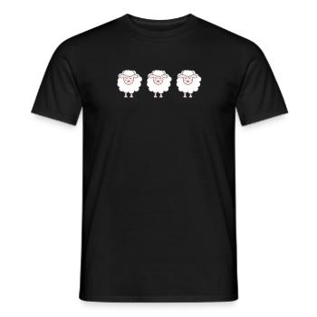 mouton - T-shirt homme - noir - Devant - AI Model Male 178 light (178cm)
