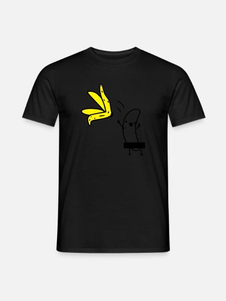 Banana striptease - Men's T-Shirt - black