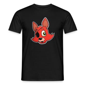 FNAF Foxy Fox - Spielcharakter-Cartoon - Männer T-Shirt - Schwarz - Vorne - AI Model Male 178 light (178cm)