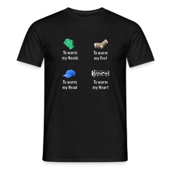 pour réchauffer mon cœur (Bach) - T-shirt homme - noir - Devant - AI Model Male 178 light (178cm)