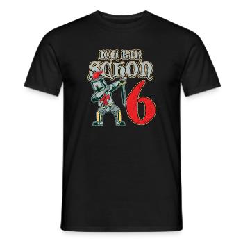 Ritter Geburtstag ich bin schon 6 Geburtstagsshirt - Männer T-Shirt - Schwarz - Vorne - AI Model Male 178 light (178cm)
