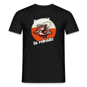 Bientôt la retraite - T-shirt homme - noir - Devant - AI Model Male 178 light (178cm)