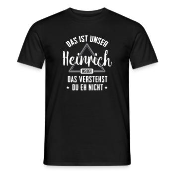 Das ist ein Familie Heinrich Insider - Männer T-Shirt - Schwarz - Vorne - AI Model Male 178 light (178cm)