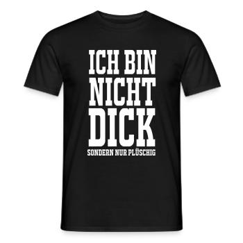 Ich bin nicht dick - Männer T-Shirt - Schwarz - Vorne - AI Model Male 178 light (178cm)