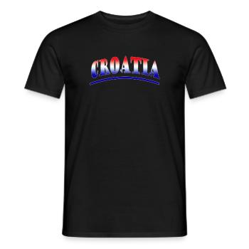 Croatia, Croatia - Men's T-Shirt - black - Front - AI Model Male 178 light (178cm)