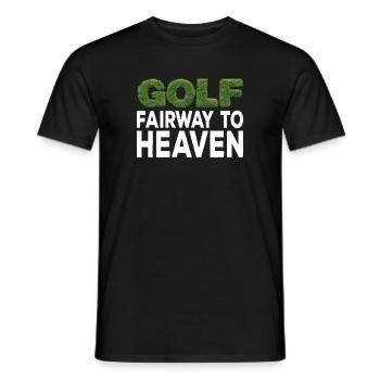 Golf Fairway to Heaven | Funny golf sayings - Men's T-Shirt - black - Front - AI Model Male 178 light (178cm)