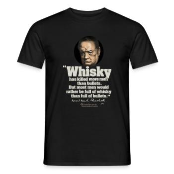 Whisky Zitat von Winston Churchill - Männer T-Shirt - Schwarz - Vorne - AI Model Male 178 light (178cm)