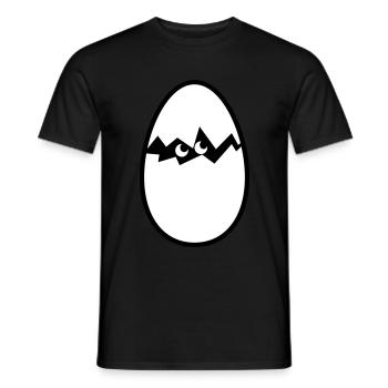 Egg with chicks - Men's T-Shirt - black - Front - AI Model Male 178 light (178cm)