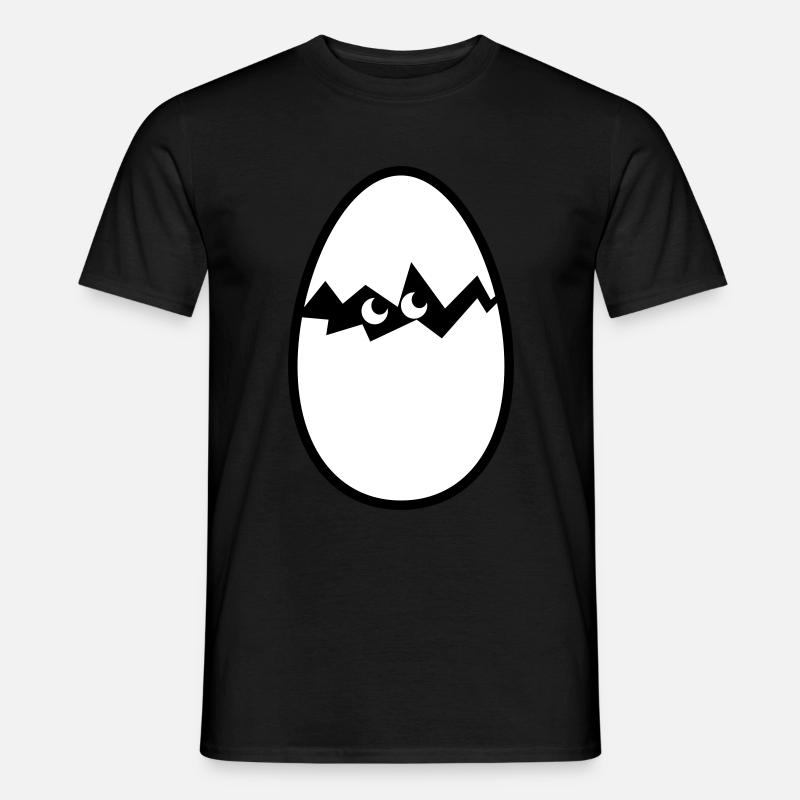 Ei mit Küken - Männer T-Shirt - Schwarz