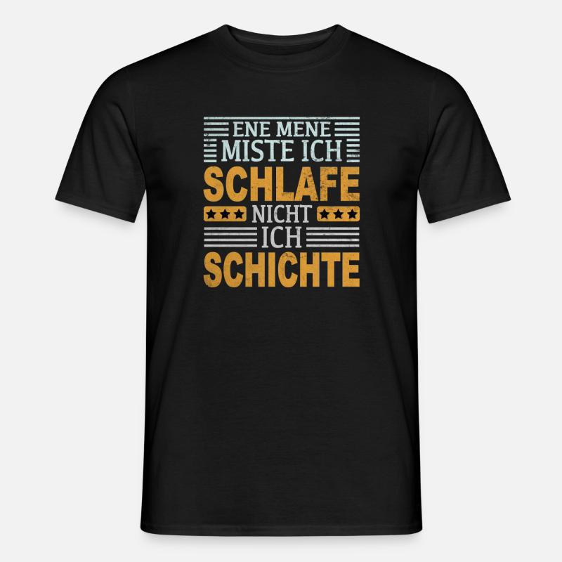 Schicht Schlafen Nachtschicht - Männer T-Shirt - Schwarz