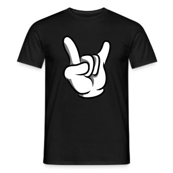 Hand comic party - Männer T-Shirt - Schwarz - Vorne - AI Model Male 178 light (178cm)