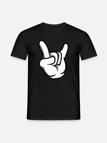 Hand comic party - Männer T-Shirt - Schwarz