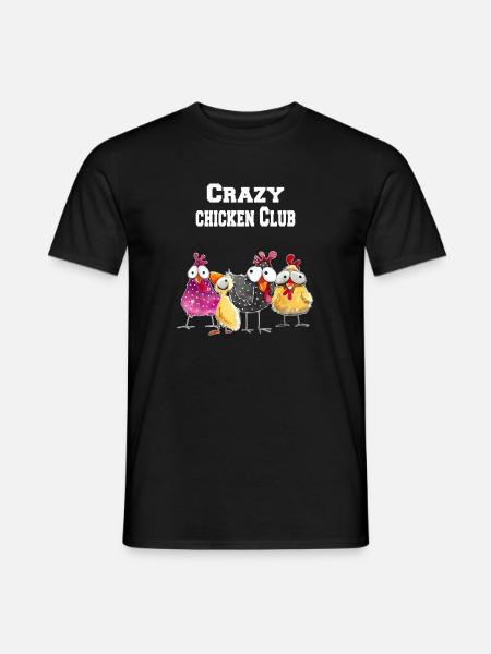 Crazy Chicken Club - Men's T-Shirt - black