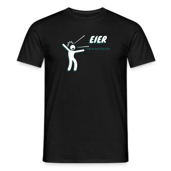 EIER, wir brauchen Eier - Männer T-Shirt - Schwarz - Vorne - AI Model Male 178 light (178cm)