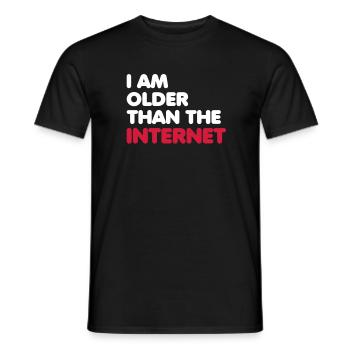 I am older than the internet - Men's T-Shirt - black - Front - AI Model Male 178 light (178cm)