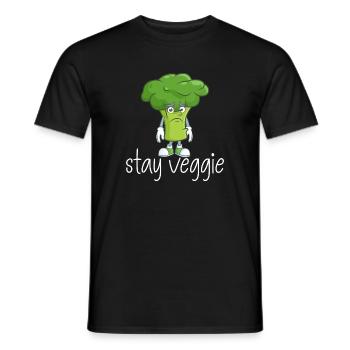 Brokkoli Vegetarisch - Männer T-Shirt - Schwarz - Vorne - AI Model Male 178 light (178cm)